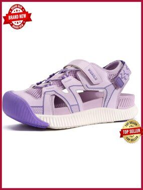 Women's Orthotic Walking Sandals Closed Toe Arch Support Faux Leather Mesh